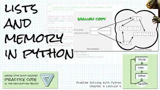Lists and memory in Python Problem Solving Ch 6 Lecture 5
