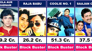govinda all hits and flops movies with box office collection 
