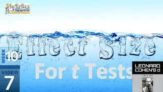 Cohen s d Effect Size for t Tests 10-7