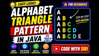 Alphabet Triangle Pattern in Java Easy Logic for Beginners