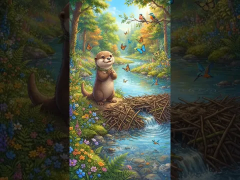 🦦 La Nutria que Construía Sola | Un Hermoso Cuento Infantil sobre la Paciencia y la Dedicación 🌿💙