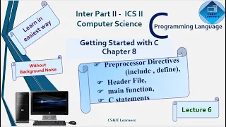 C Language Ch8 Preprocessor Directive include define Header File main function C Statement