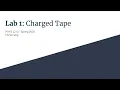 Georgia Tech PHYS 2212 Lab 1 Charged Tape