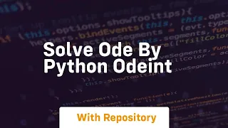 solve ode by python odeint