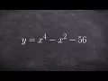 Algebra 2 - factoring tutorial to help you solve for the zeros of a polynomial y x 4 x 2 56