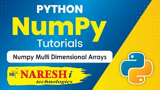 Numpy Multi Dimensional Arrays NumPy in Python Tutorial Naresh IT