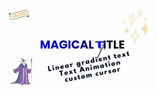 Animated Text on Hover with Custom Cursor CSS Animation