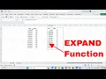 How to Use The Expand Function in Microsoft Excel Expand an Array That You are Working With
