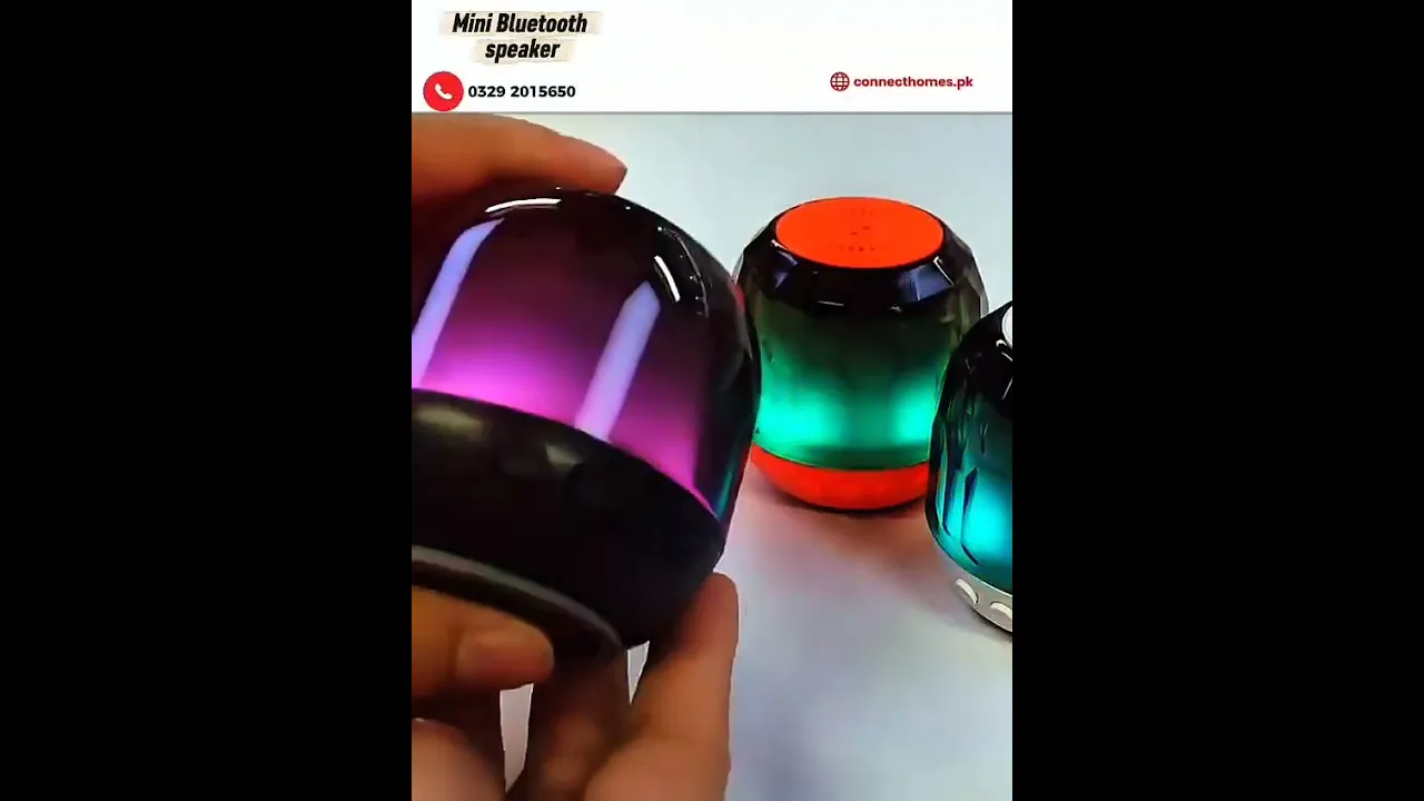 W66 Gyroscope 360° Rotating RGB Bluetooth Speaker – Mini Wireless Speaker with Bass