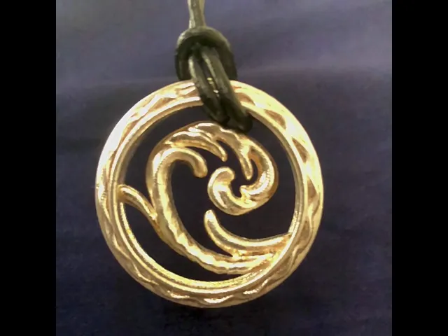 Wave Necklace Pendant for Sailors Surfers and Ocean Lovers Gift video thumbnail