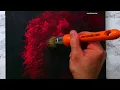 Download Lagu Red Tree | Black Background | Easy for Beginners | oval brush painting technique