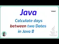 Calculate days between two Dates in Java 8