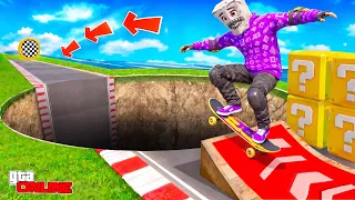 СМОЖЕТ ЛИ СКЕЙТБОРД ПЕРЕПРЫГНУТЬ ОГРОМНУЮ ЯМУ?! КТО ПЕРЕПРЫГНЕТ ОГРОМНУЮ ЯМУ В ГТА 5! ЭКСПЕРИМЕНТЫ