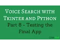 Voice Search with Tkinter and Python - 8