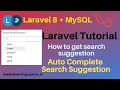 Laravel Autocomplete Search Typeahead search Ajax Autocomplete in Laravel Learning Points