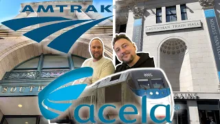 Amtrak Acela Business Class Boston to New York Tim and Matt