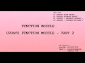 Function Module - Part 4 Update Function Module Part 2 Different Types of Update V1 Update V2