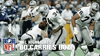 Bo Jackson Carries the Boz into the End Zone NFL