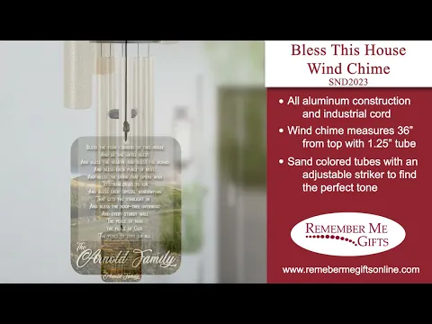 Bless This House Wind Chime SND2023