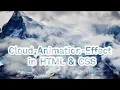 Cloud Animation Effect in HTML CSS