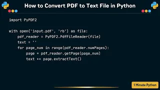 How to Convert PDF to Text File in Python
