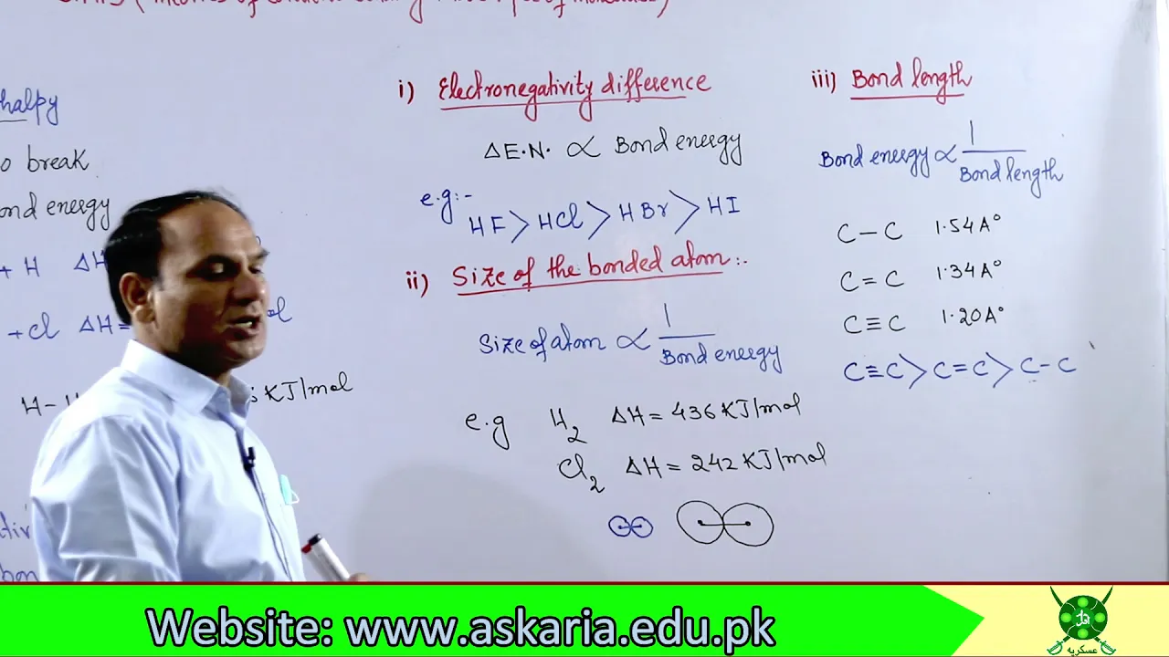 Ch#3 | Lec#12 | Bond Energy and their Factors | Effect of Bonding on the properties of Compounds #