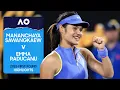 Lagu Mananchaya Sawangkaew v Emma Raducanu Highlights | Australian Open 2026 First Round