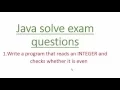 Java exam questions