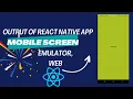 how to run react native app on android emulator