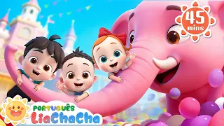 Contando com os Elefantes 🐘 | Aprender Números | LiaChaCha em Português - Músicas Infantis