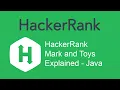 HackerRank Mark and Toys Explained - Java