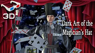 dark art of the magicians hat 3d video anaglyph in full hd animated by nearly dark