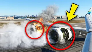 Boeing 737MAX Hard landing at Long Beach Airport