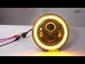 Download Lagu 7 Inch 45W Round Hi-Lo Beam LED Headlight with Halo Ring (Black)