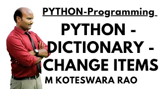 48 Python Dictionary Change Items