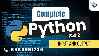 Part - 2 Python Input and Output print input type casting f-strings eval Explained