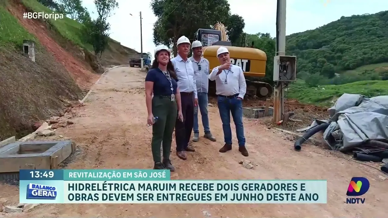 Hidrelétrica Maruim: revitalização avança com instalação de geradores e previsão de entrega