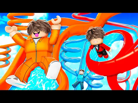 Video Thumbnail: ربلوكس بنينا اطول زحليقة بالعالم ! Build A Waterslide