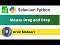 Mouse Drag and Drop using Selenium Python Selenium Python