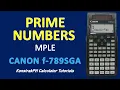 PRIME NUMBERS MASTER PLUMBER EXAM CANON F-789SGA