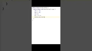 Multiplication of two numbers in java