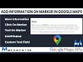 Add Text On Marker Information On Marker Click Google Maps API Urdu Hindi