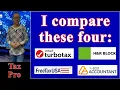 TurbotTax vs H R Block vs FreeTaxUSA vs 1-800Accountant TaxPro compares tax prep efile price 2025