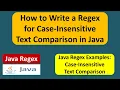 How to compare the text with input text in a case-insensitive way Regex in java