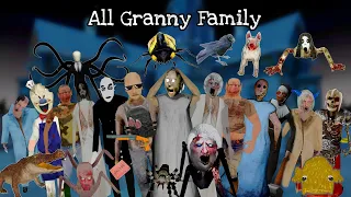 كل عائلة الجدة والحيوانات الأليفة والوحوش والزوار ضد جميع الأسلحة النهائية 