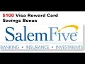 Salem Five Bank Review 100 Visa Reward Card