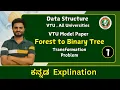 VTU Model Paper - Forest to Binary tree Data Structure VTU