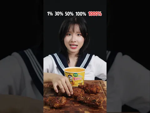 Cheese vs Chicken  1% - 1,000% ! 🧀🍗