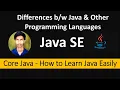 Java - Differences Between Java and Other Programming Languages C C Part