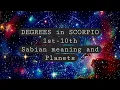 Meaning of degrees 1st-10th Scorpio natal-astrology